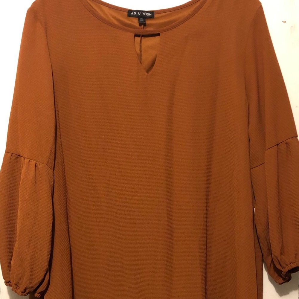 As U Wish Brown Tunic Women’s Size: XL